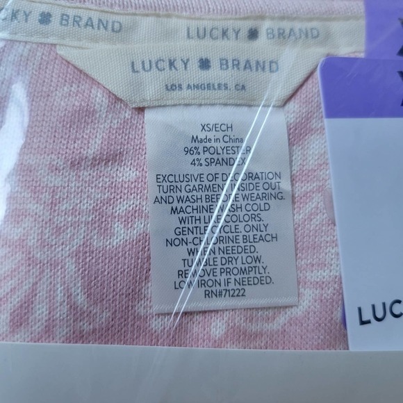 🛑 2 / $40 Sale! Lucky Brand Ladies' 4-piece Pajama Set NWT  - Size XS - Picture 7 of 11